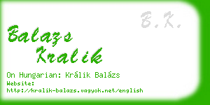 balazs kralik business card