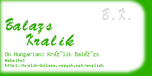 balazs kralik business card